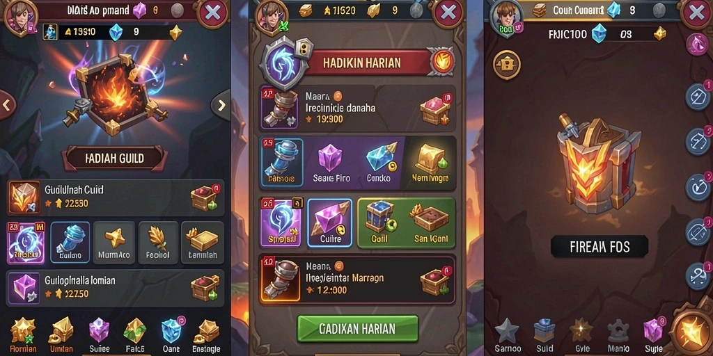 Tampilan antarmuka permainan yang menarik.