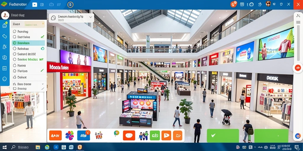 Tampilan grafis yang memikat di layar utama.