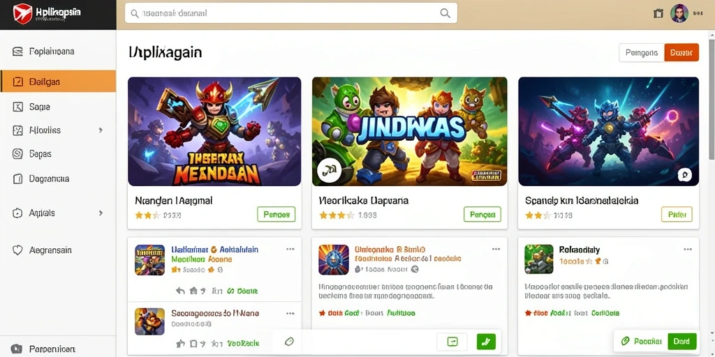 Tampilan awal yang menarik dan mudah dinavigasi.